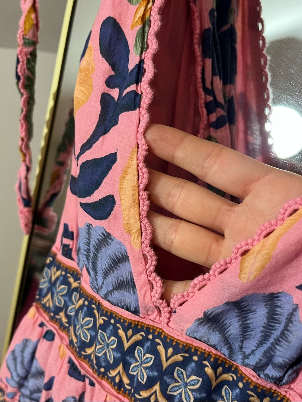 Pink Seashell Tapestry Midi Dress - Picture 6 of 11